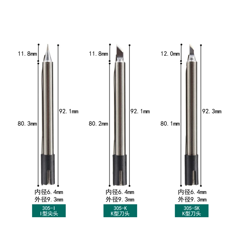5Pcs QUICK 303D ตะกั่ว-ฟรี Soldering Station Tips 305-K 305-SK 305-2C 305-3C 305-I, 305-J 305-2.4D Tip