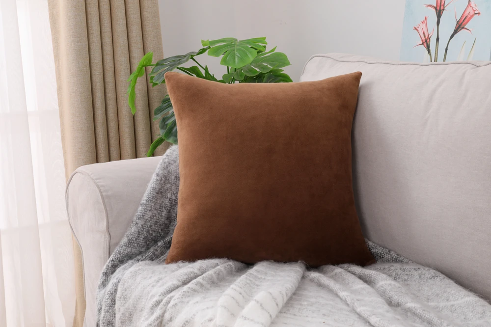 Großer gepolsterter Bezug aus Plüsch, quadratisch, nordische Dekoration, langer Kissenbezug, Sofa, Bett, Heimdekoration – Detail 2