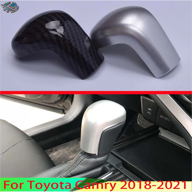 For Toyota Camry 2018-2021 Car Decoration ABS Chrome Gear Head Shift Knob Switching Cover Interior Trimmer Moldings Accessories