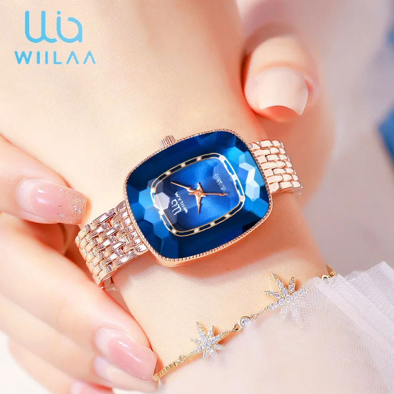 WIILAA Luxury Brand Women Quartz Watch Creative Unique Ladies Wrist Watch For Montre Femme 2023 Female Clock relogio feminino