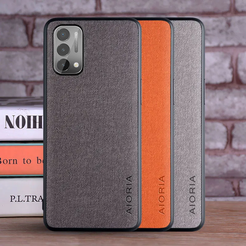 Case for OnePlus Nord N200 5G coque Luxury textile Leather skin soft TPU hard phone cover for Oneplus Nord N200 case