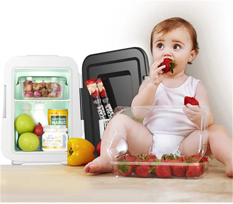 Lodówka samochodowa 4L z Bluetooth Mini Beauty lodówka kosmetyczna przenośna strona główna do chłodzenia żywności lub ciepła gorąca sprzedaż 12V/220V BX15