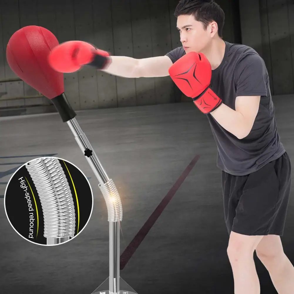 Reflex Bag Adjustable Height Free Standing Speed Punching Bag Release Stress 8 Powerful Suction Cups Boxing Speed Ball