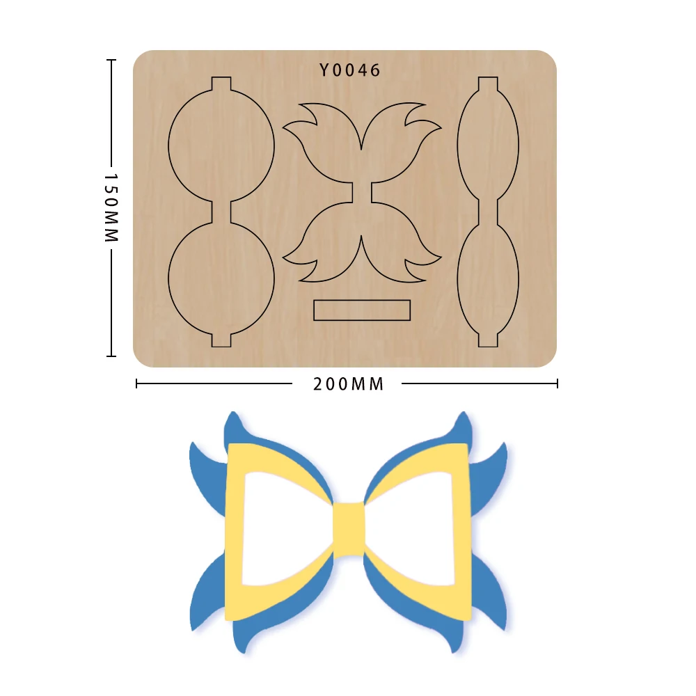 

Деревянный высеченный бант для скрапбукинга своими руками, вырубных штампов, кожаных форм, поделок ручной работы, подходит для машин Big Shot