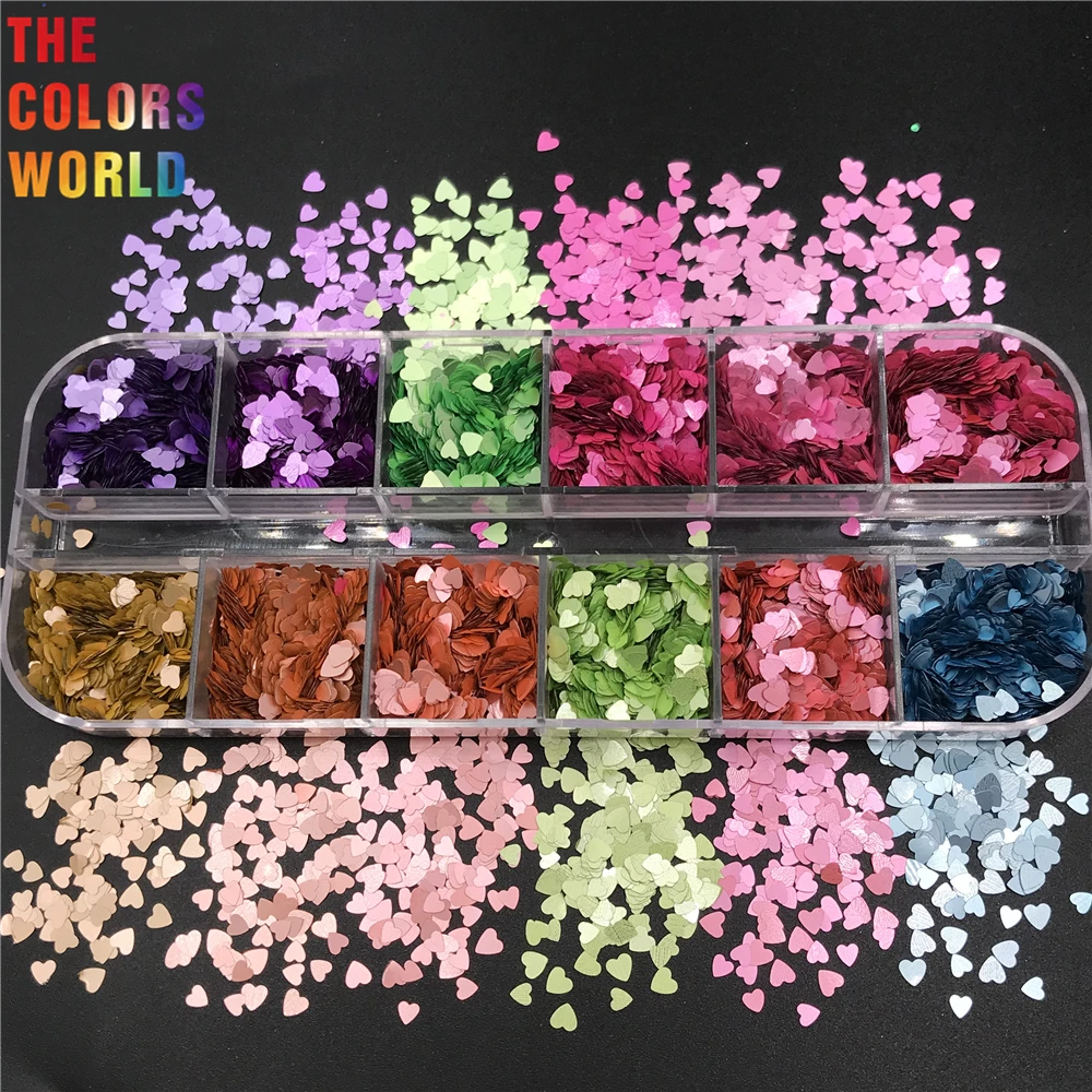 

TCT-035 Mix Heart Shapes Valentines Day Colorful Nails Glitter Nails Art Decoration Body Art Makeup Party Festival Accessories