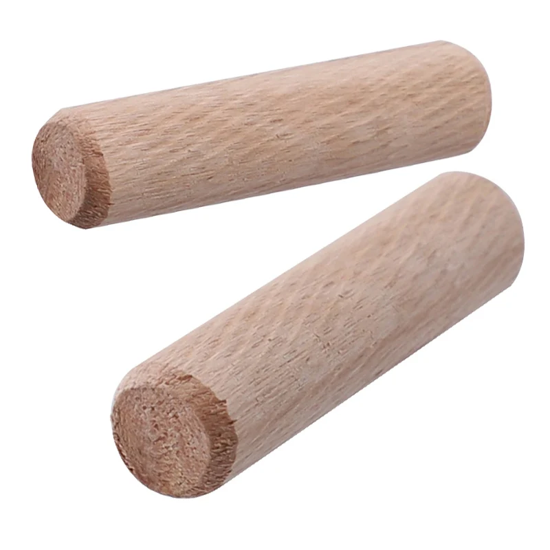 Pasadores de madera redondos estriados, varillas de 40-50mm para carpintería, juntas de cajón de armario, accesorios para muebles, M6/100, 8/10 unids/set