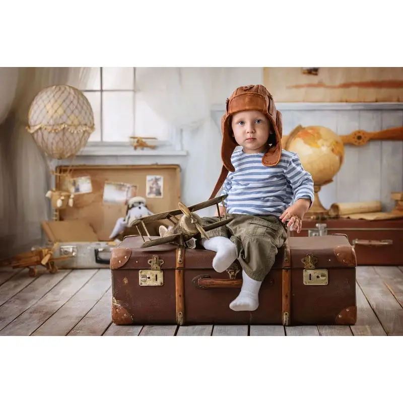 Travelling Adventure Children Birthday Art Backdrop Photo Studio Newborn Pirate Portrait Photography Background Baby Room Decor