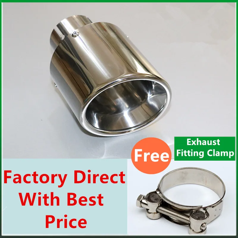 Newest Style   stainless steel universal exhaust system end pipe+car exhaust tip 1 piece