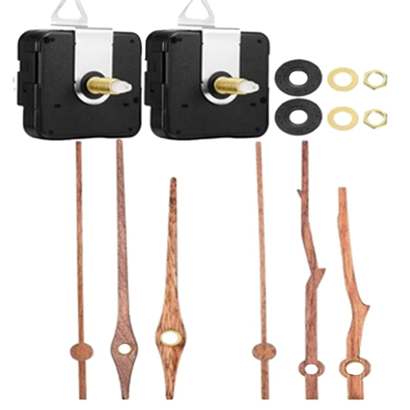 4 PCS Wall Quartz Clock Movement Mechanism DIY Replacement Clock Hands And Motor Kit Hooks Repair Parts
