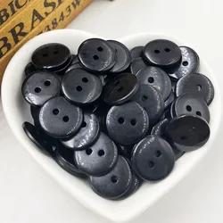 50 pcs Black New 13mm 2 holes Plastic Button/Sewing lots Mix PT269