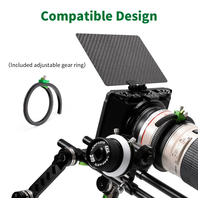 Lanparteน้ำหนักเบาMiniติดตามโฟกัสปรับเกียร์และB Hard Stopสำหรับอุปกรณ์เสริมกล้องDSLR