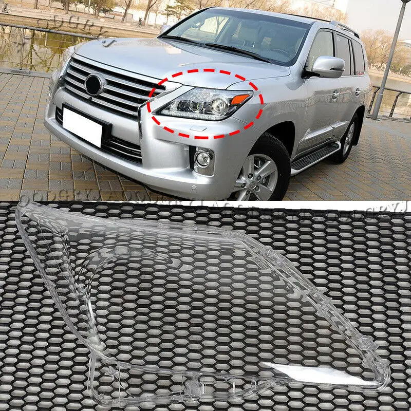 For LEXUS LX570 2012-2015 Front Bumper Headlight Transparent Housing Repair Kit Car modification Auto parts