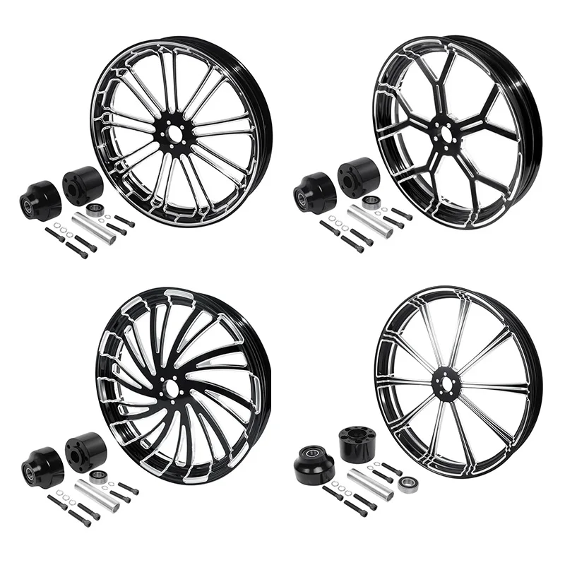 Motorcycle 26'' x 3.5'' Front Wheel Rim Hub Single Disc For Harley Touring Road King Electra Glide 2008-2020