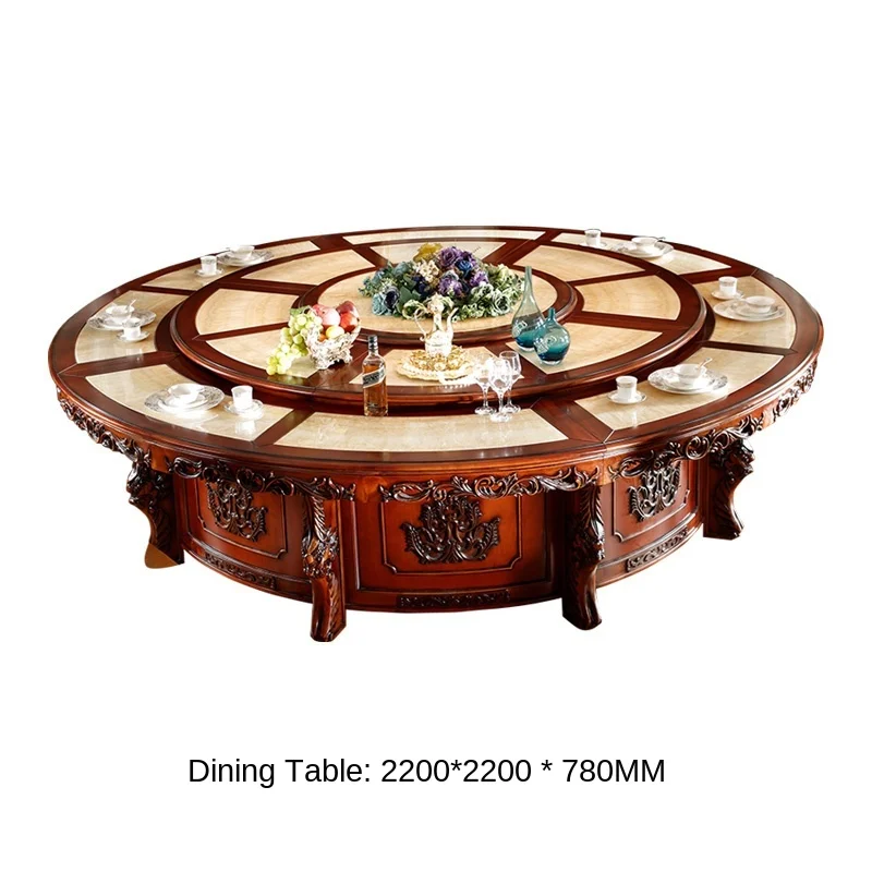 Villa round dining table large dining table hotel club high grade dining table dining table