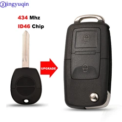 jingyuqin 434Mhz ID46 Chip Key Remote For NISSAN Pulsar Patrol Primera Xtrail Terrano Almera Micra NSN11 NSN14 Blade