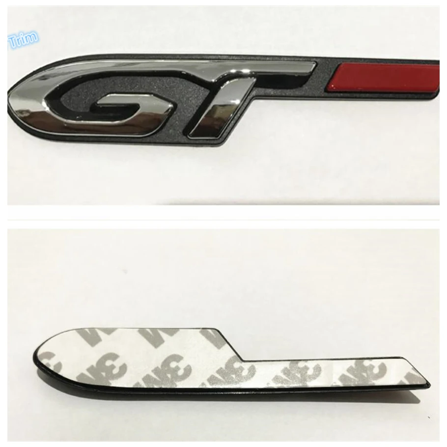 Car Side Body LOGO Emblem Badge Cover Molding Trim Decoration Frame Fit For Peugeot 3008 / 5008 GT Exterior Parts Accessories