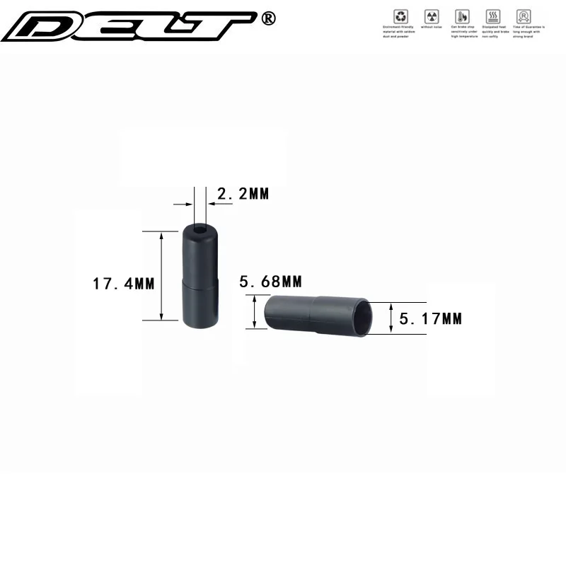 DELT 100PCS 5.0 MM Cyclling Bike Bicycle Brake Inner Cable,Housing End Cap Tips Crimps Ferrule Part