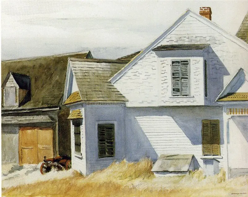 100% handmade Oil Painting reproduction on linen canvas,House on Pamet River by Edward Hopper,Free Shipping,High Quality