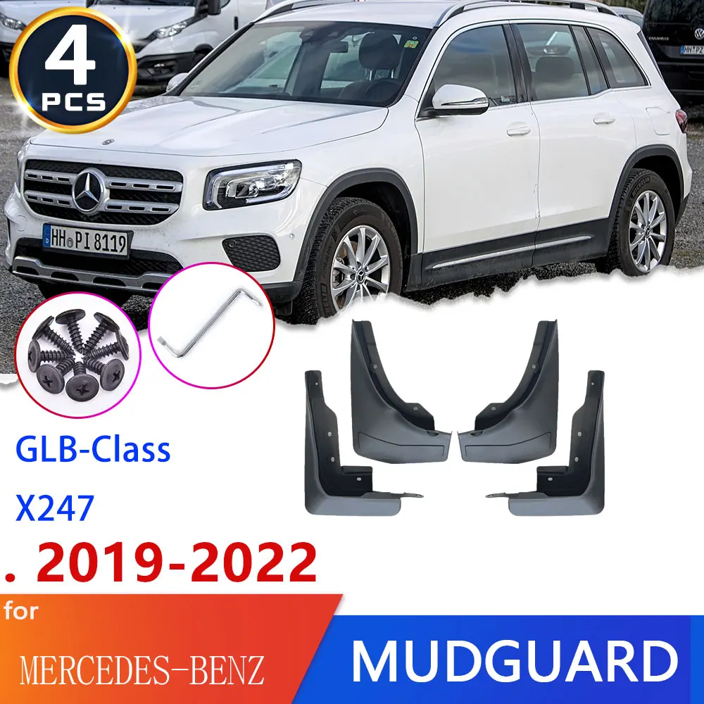 Car Tire Fender Mud Flaps For Mercedes-Benz GLB-Class X247 2019~2022 Vauxhall Holden MK1 Guards Mudflap Mudguards Car Goods 2020