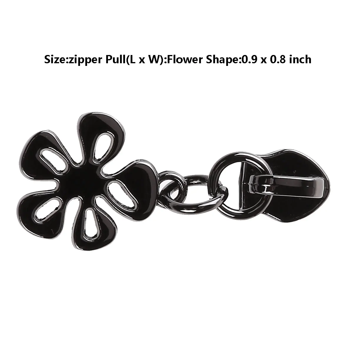 20Pcs Flower/Heart Shape Metal Nylon Coil Zipper Pulls Zipper Sliders DIY Repair Luggage Purses Bags Clothes Accessories