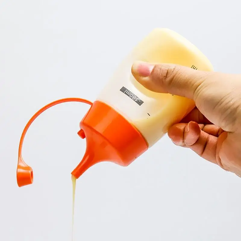 Home Condiment Squeeze Bottle For Ketchup Mustard Mayo Hot Sauces Oil Bottle Kitchen Gadget Perfect For BBQ Camping Trip