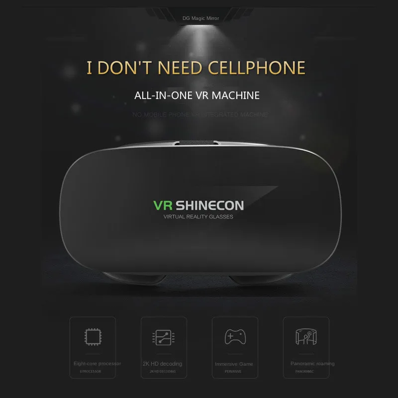 VR óculos virtuais com tela, tudo em um, 2G + 16G, HD, 2K, 3D, 2560x1440, jogo, Bluetooth, Wi-Fi, OTG, AR, 2K