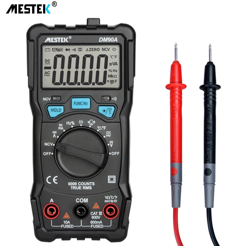Digital Multimeter 6000นับความเร็วสูงอัตโนมัติอัจฉริยะNCV True RMSอุณหภูมิUniversal Multimetro