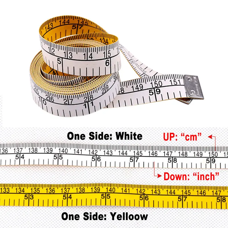 1Pcs Multifunction 1.5M Double Side Soft PU Tape Measure Ruler CM/Inch Office School Measuring Tools Supplies