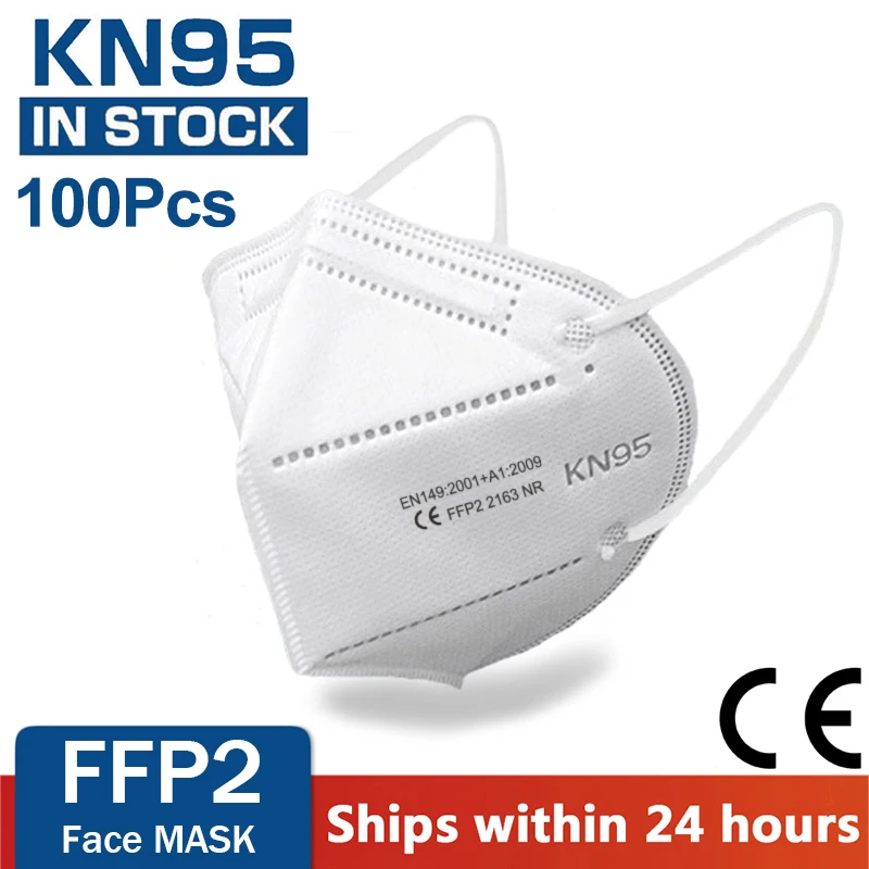 

FFP2 Mask KN95 Mascarillas Adults 5 Layers 5-100PCS 95% Filter Protective Mouth Mask CE FFP2MASK Respirator Masque FPP2 Kn95Mask