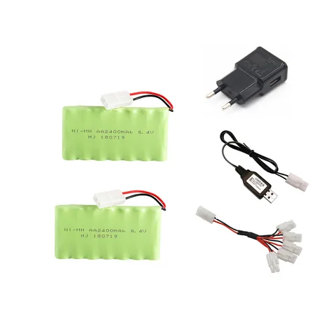 Ni-MH аккумулятор 8.4V 2400mAh с зарядным устройством для RC моделей