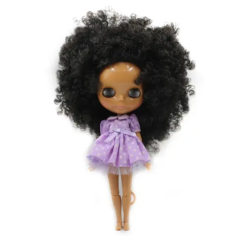ICY DBS Blyth doll afro hair black hair dark skin joint body 1/6 bjd 30cm toy girls