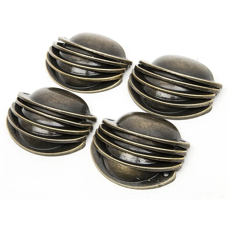 20 manijas de concha antiguas con 40 tornillos, perilla de puerta, cajón, muebles, tirador de concha, accesorios para muebles