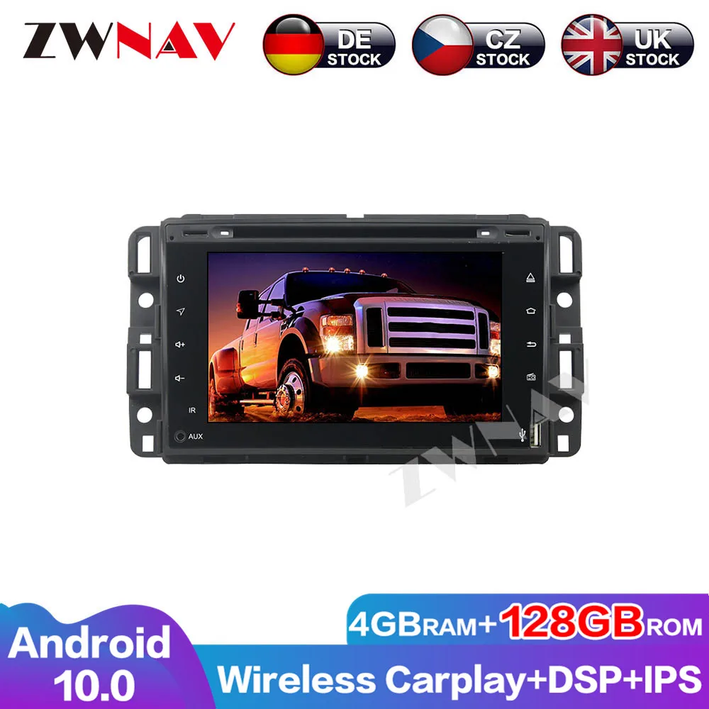 Wireless Carplay Radio Audio Navigation 128G Android 10 GPS Screen DVD Player For GMC Full Touch Head Unit Stereo Multimedia