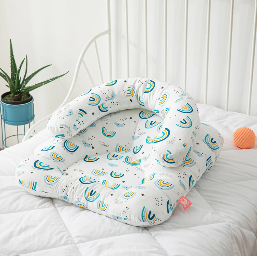 Oreiller d'Allaitement en Coton pour Bébé et Nouveau-Né, Coussin d'Alimentation à la Taille