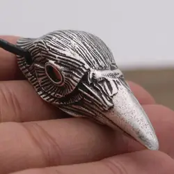 viking raven head pendant black bird charm men necklace Goth Odin Raven Skull Jewelry Amulet Talisman Gothic Animal Bird Pendant