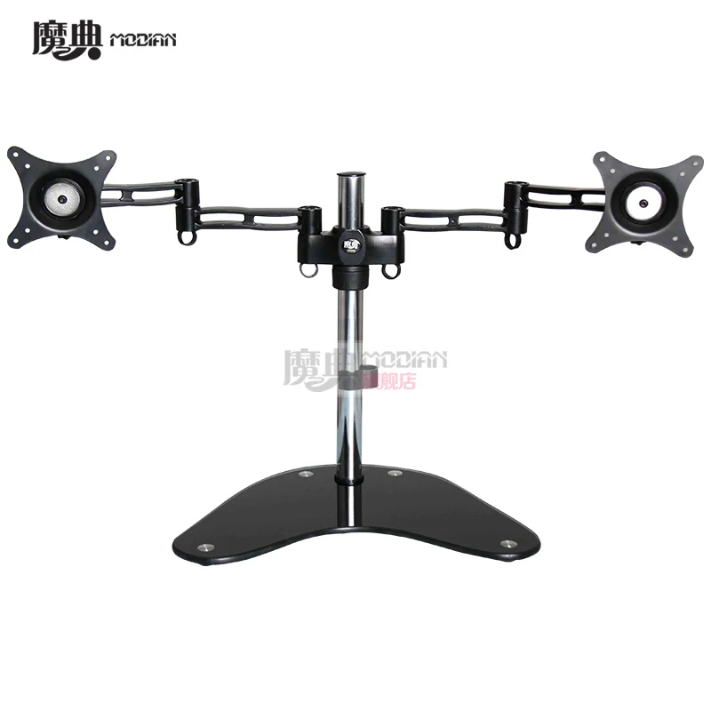 Display bracket double screen splice desktop multi-direction rotating computer rack