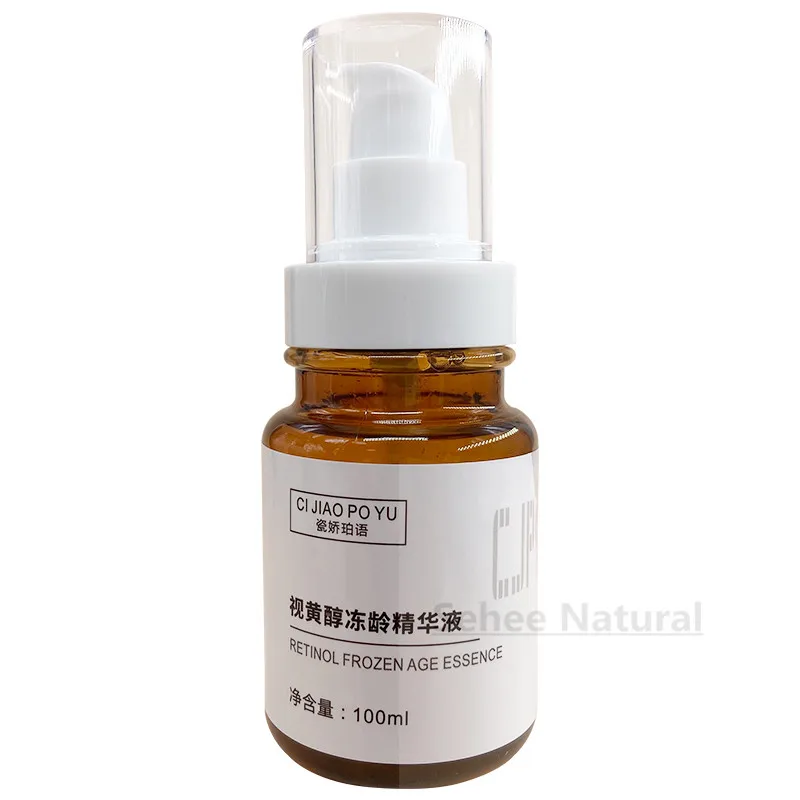 Retinol Essence 100ml Pigment Repair Shrink Pores Wrinkle Resistant Fine Stripe Night Essence Brighten OEM Skin Care