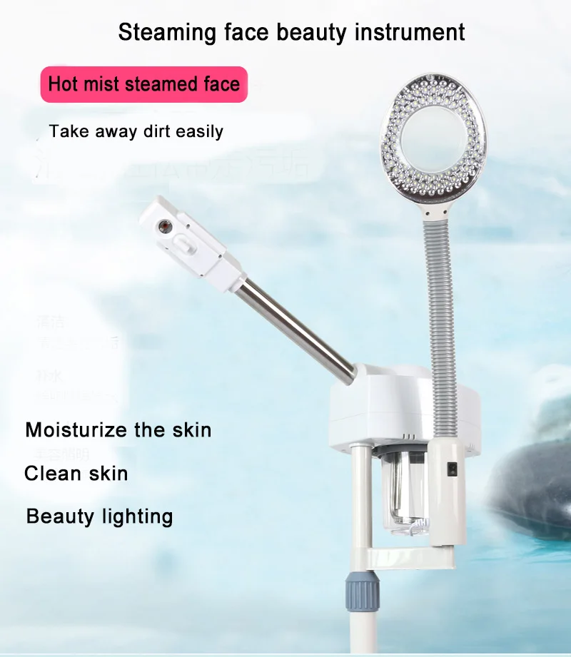 2 In 1 Multifunctional Beauty Sprayer Single Heat Facial Steamer Ozone Nano-Ion Thermal Facial Spray Beauty Salon Cold Light