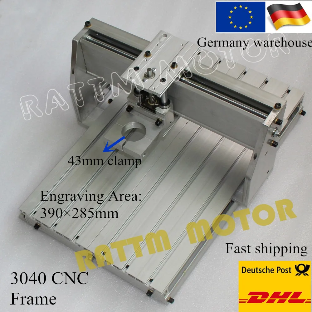 

3040 aluminium alloy CNC Engraving mill cutter machine frame for woodworking machine with 43mm clamp hole