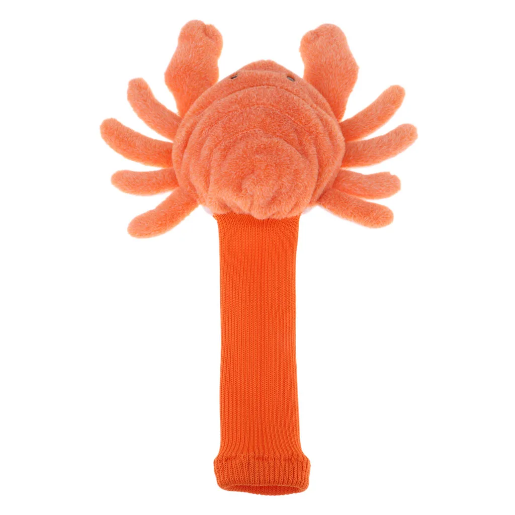 Creative Orange Crab Golf Head Covers 460CC Driver Wood Clubs Headcovers Sets Plush Cloth