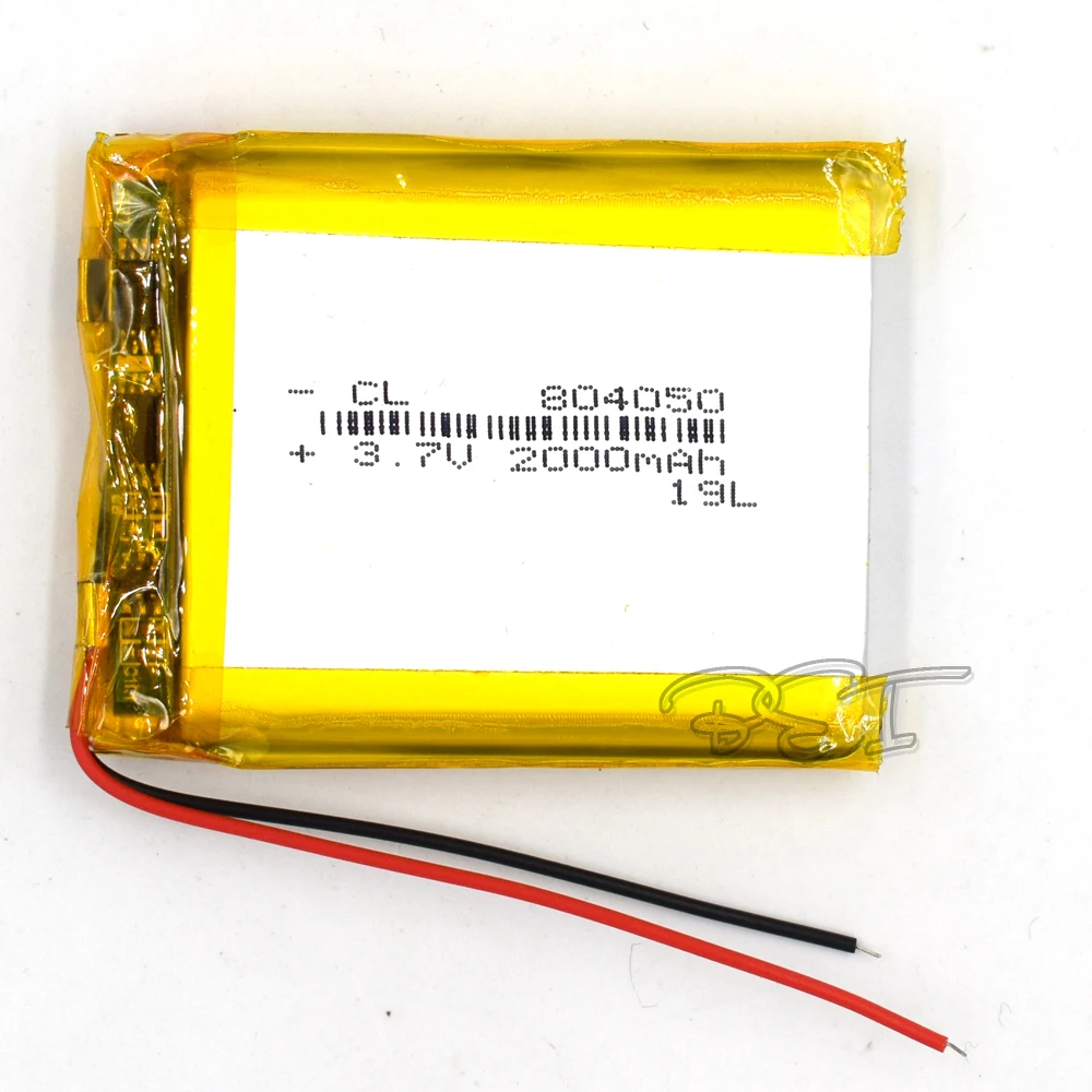 

5Pcs 3.7V lithium battery Li-polymer Rechargeable Cell Li-ion Polymer 804050 2000mAh For PSP Navi GPS MP3 MP4 Speaker Camera