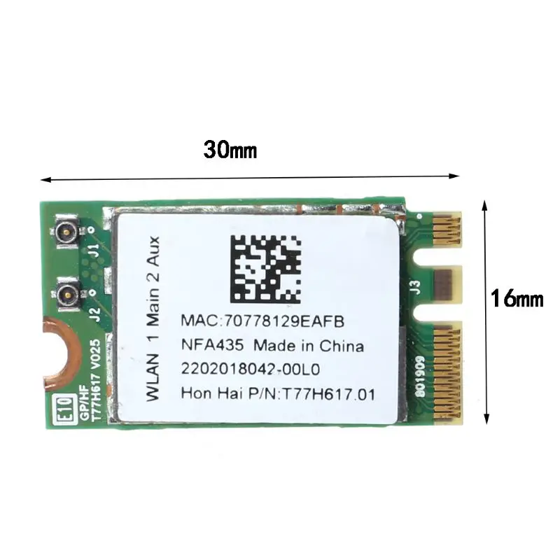 Wireless Adapter Card for QCA9377 QCNFA435 802.11AC 2.4G/5G NGFF WIFI WLAN Card Bluetooth 4.1 for PC Computer