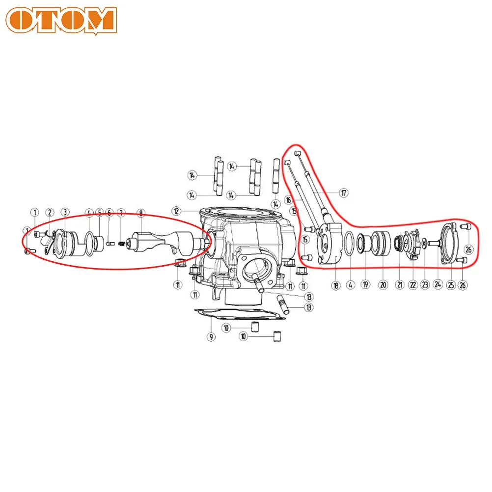 Motorcycle Accessories Control Valve Switch Exhaust Cover Cable Wire Seal Bushing Spring Sleeve For YAMAHA DT230 MT250 TSE250R