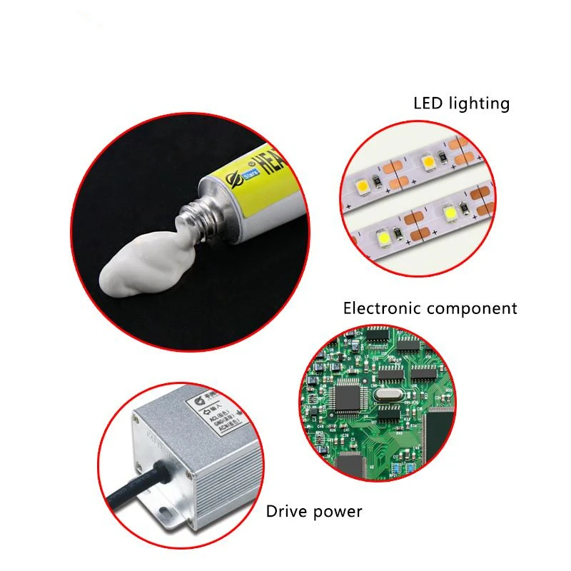 Cola viscosa do composto do esparadrapo do emplastro do dissipador de calor da placa de circuito de 1pc 5g para a cola adesiva viscosa condutora das almofadas térmicas de gpu ic