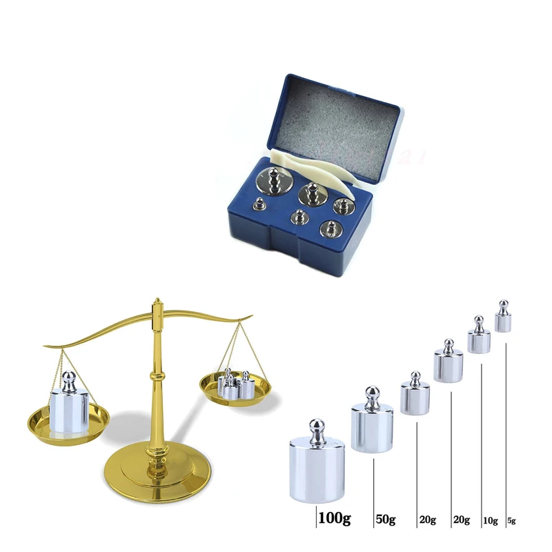 5g/10g/20g/50g/100g Mini Calibration Weights Pocket Digital Scale for Gold Sterling Silver Jewelry Scales Balance Gram Electroni