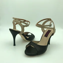 Sexy Flamenco Dance Shoes Argentina Tango Shoes dropshipping Party shoes T628284BNL Leather Hard Sole 7.5cm 9cm heel available