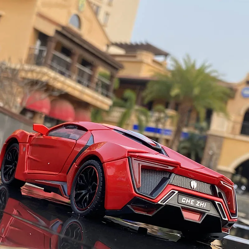 1:24 Lykan Hypersport Alloy Sports Car Model Diecast & Toy Vehicles Metal Racing Car Model Sound and Light Collection Kids Gifts