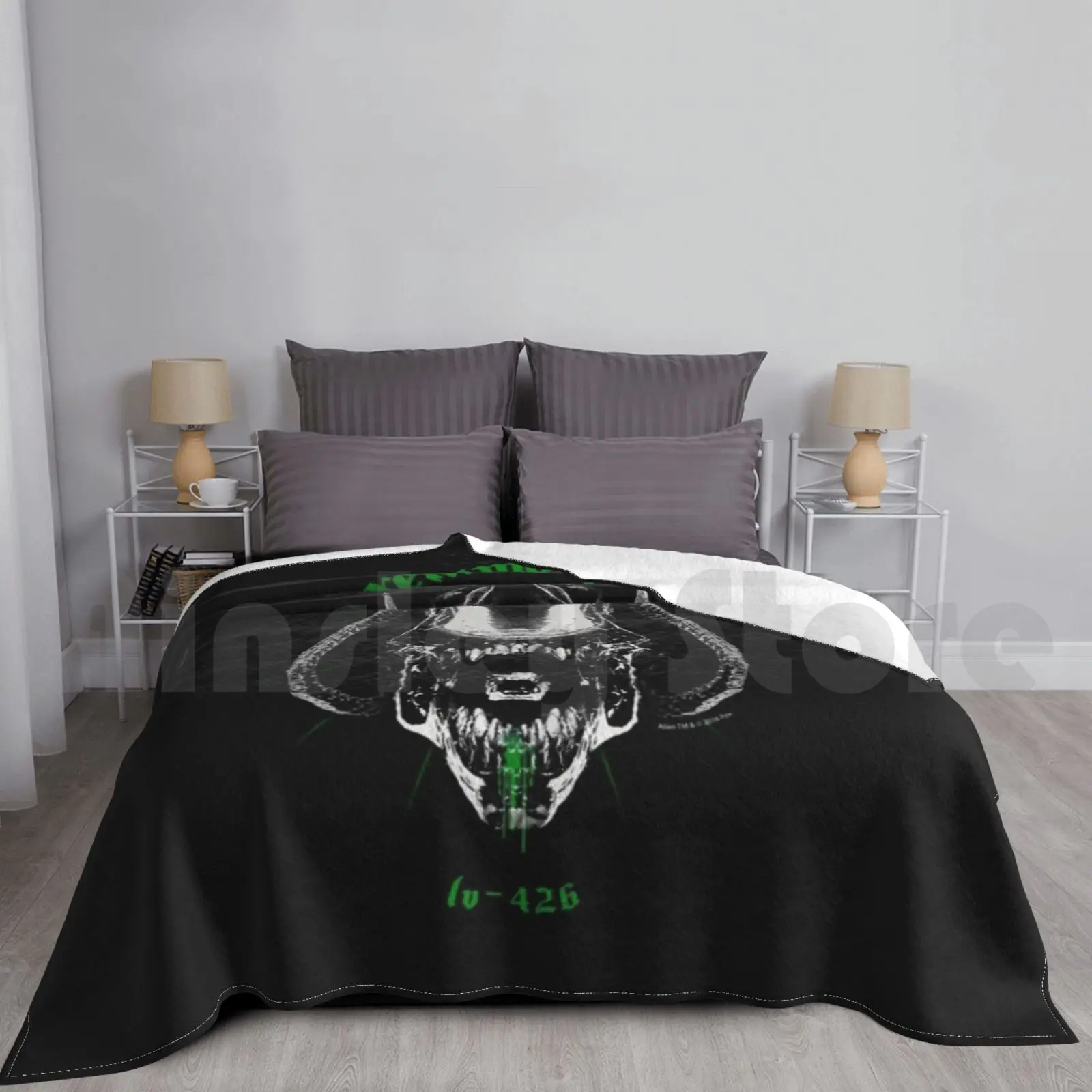 Xenomorph Blanket Fashion Custom Covenant Movie Dark Souls Horror Nerd Video Game Film Geek Logo