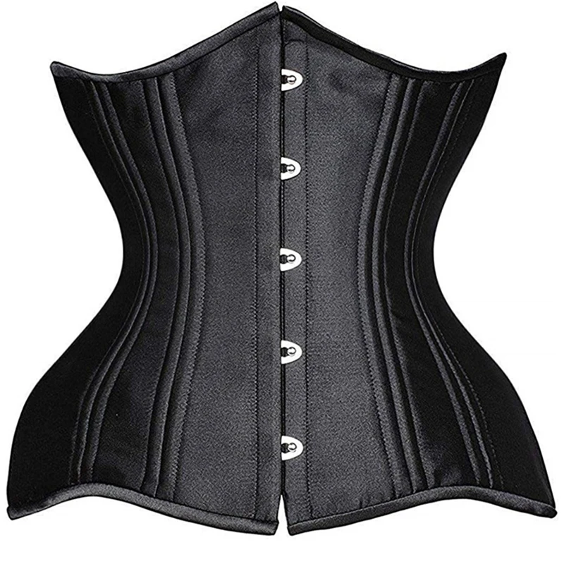 

Long Torso Corset Underbust Corselet Gothic Bustier Corset Top Hourglass Waist Shaper Lace Up Belly Slimming Sheath Steel Boned