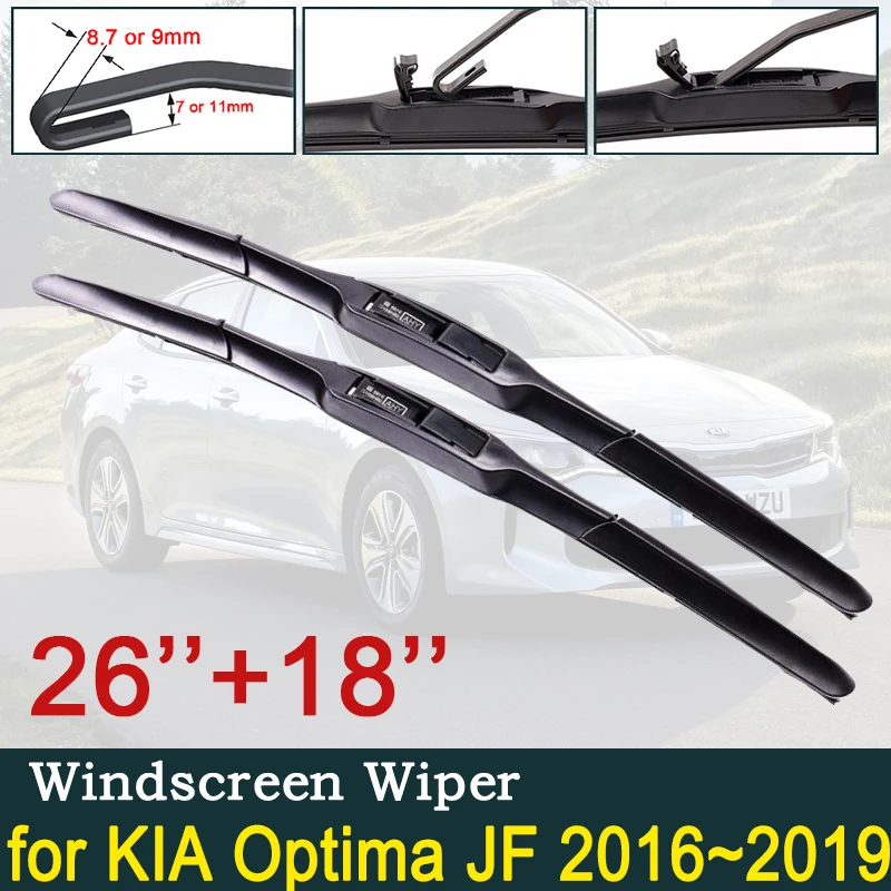 for KIA Optima JF 2016~2019 K5 Front Windscreen Windshield Wipers Blade Car Accessories Sticker Car Wiper Blade 2017 2018